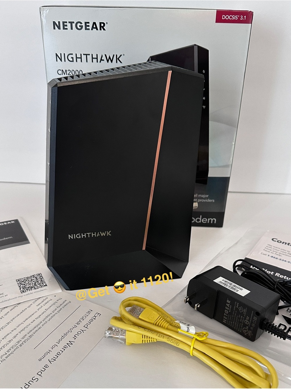 NETGEAR Nighthawk MultiGig Cable Modem CM2000 Compatible With All Cable Provider